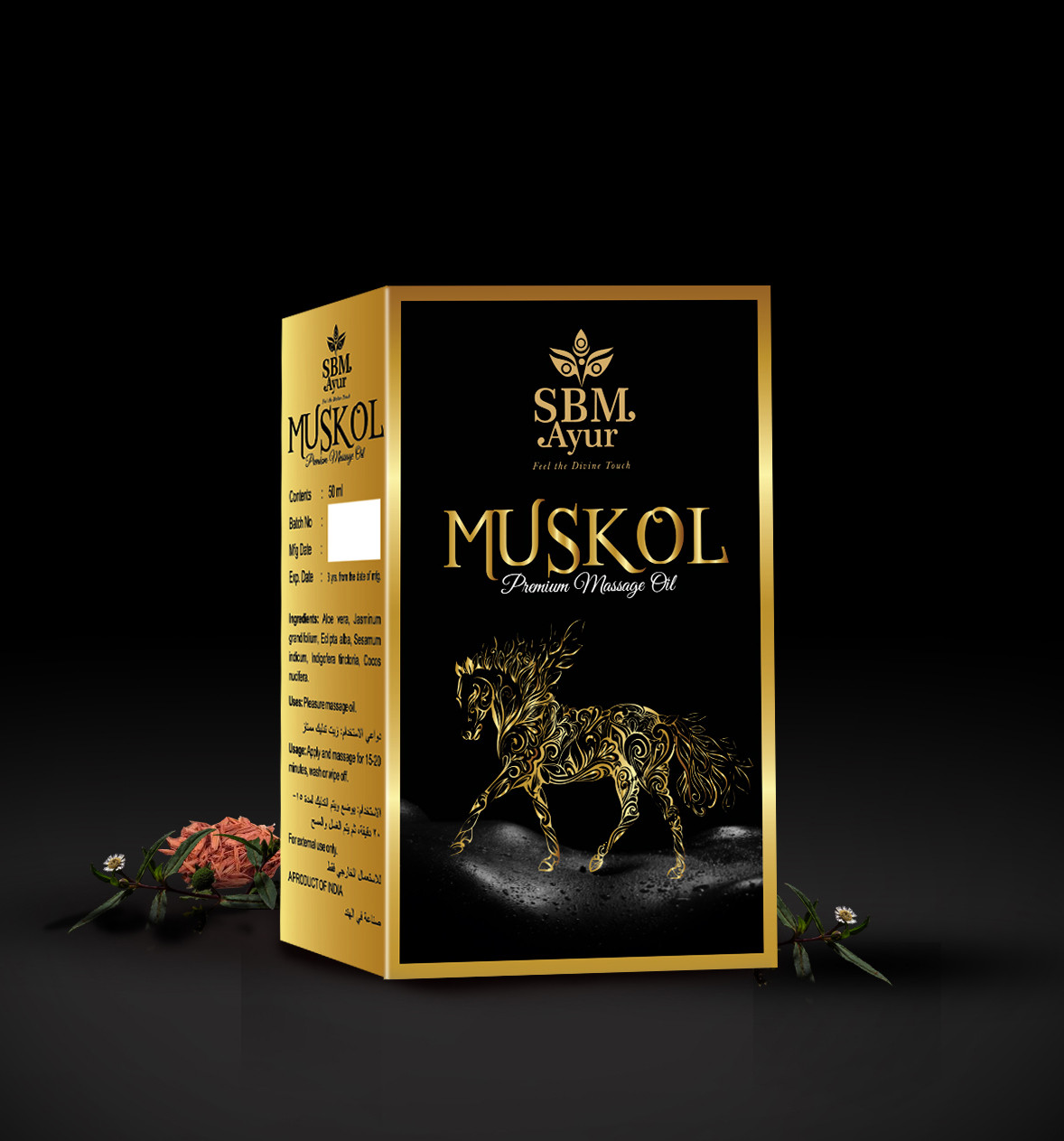 SBM MUSKOL - Premium Pleasure Massage Oil For Men
